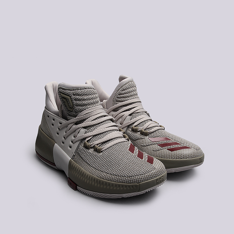 мужские серые баскетбольные кроссовки adidas D Lillard 3 BW0326 - цена, описание, фото 2